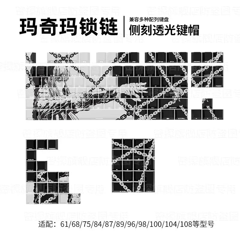 MAKIMA NOIR Keycap Set – 129-Key Anime PBT Japan Edition