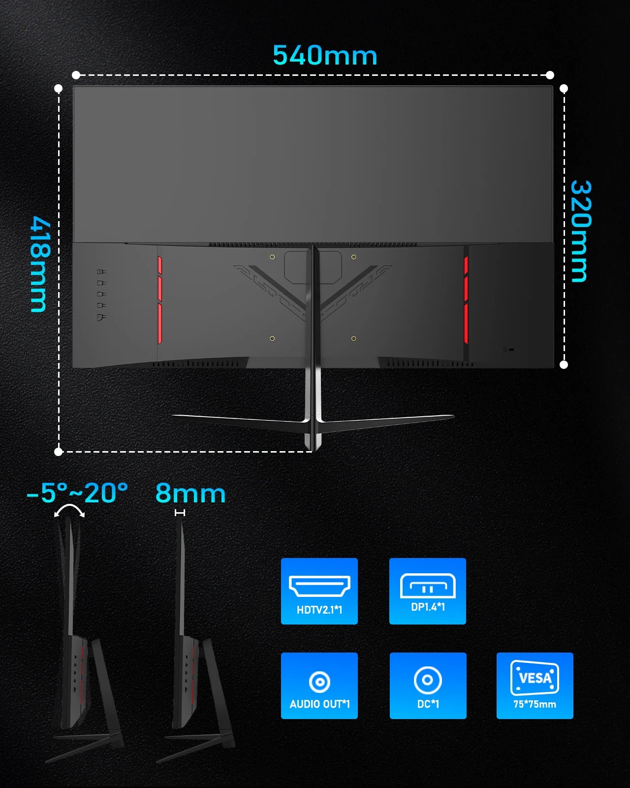 FYHXele F24X 180Hz Gaming Monitor
