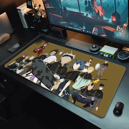 Black Clover XXL Gaming Mouse Pad (90×40cm) – HD Printed Anime Desk Mat with Non-Slip Base & Stitched Edges