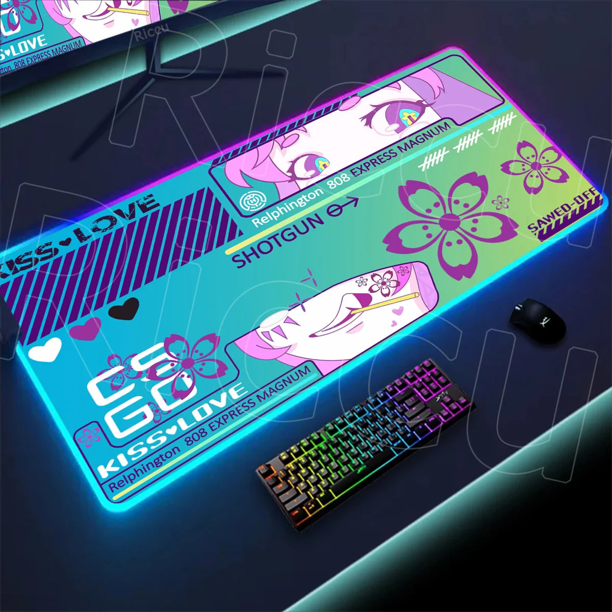 RGB XXL Gaming Mouse Pad – LED Backlit CSGO Desk Mat | Large Non-Slip Keyboard & Mouse Pad for PC Gaming Setup