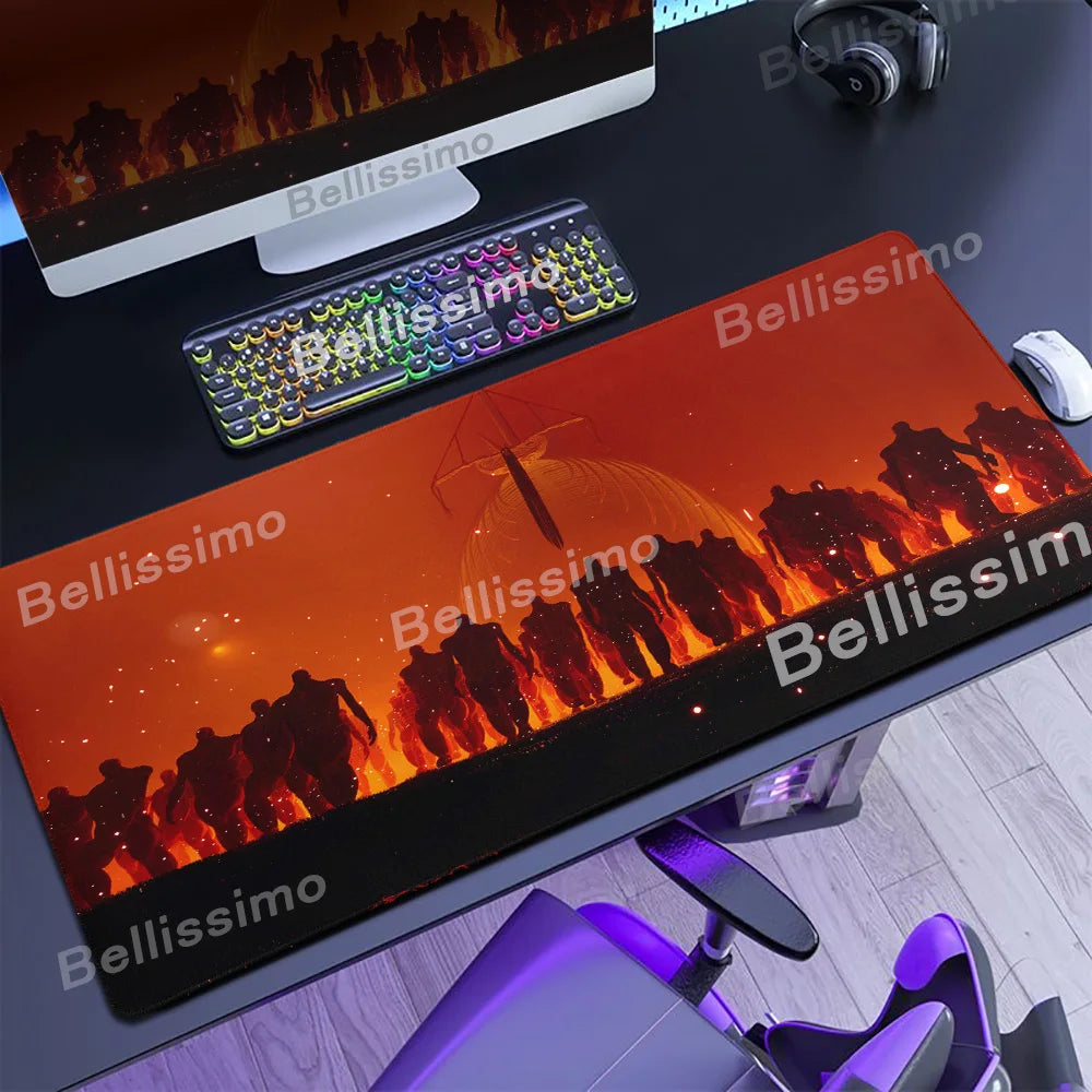 Attack on Titan XXL Gaming Mouse Pad – Anime Desk Mat (90×40cm) with Non-Slip Base & Stitched Edges