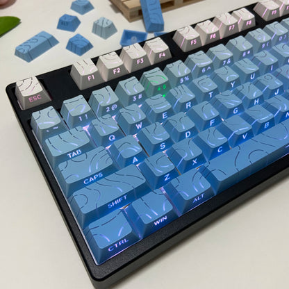 Aurora SideGlow Keycaps – Gradient RGB Shine-Through PBT