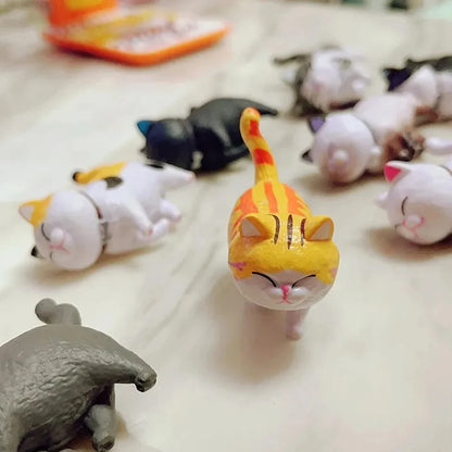 9-Piece Cute Cat Figurine Set