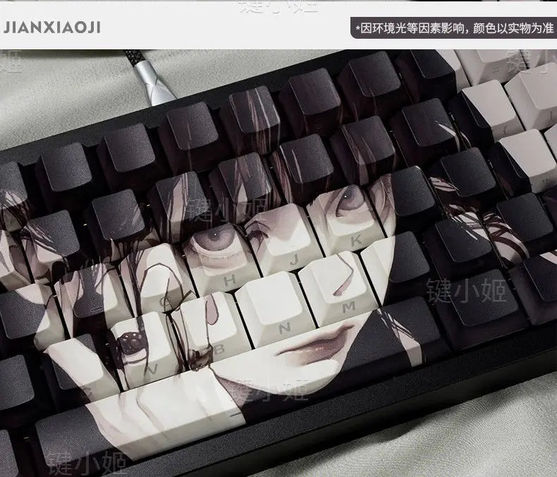 MAKIMA ECLIPSE Keycap Set – 82-Key Translucent PBT | Anime Edition
