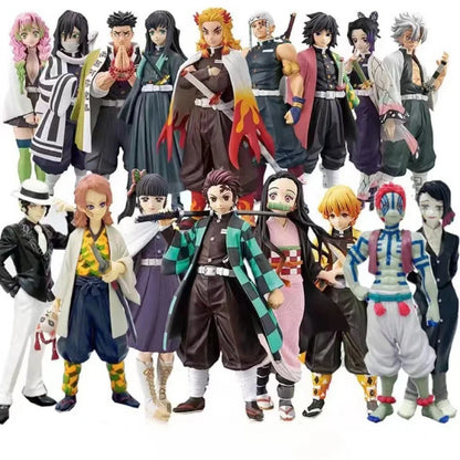 Demon Slayer PVC Anime Figure Set – 6 Collectible Action Figures