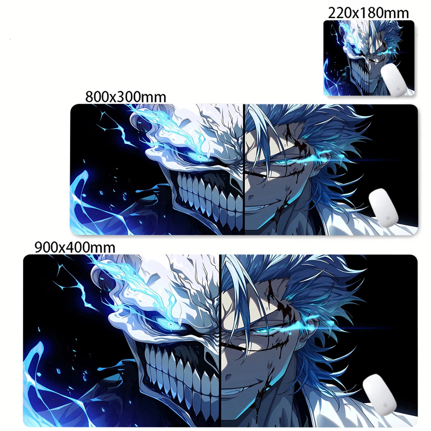 Bleach XXL Gaming Desk Mat – Kurosaki Ichigo Black & White Edition