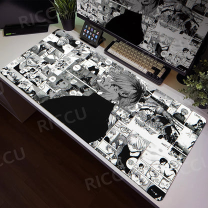 Tokyo Ghoul Anime XXL Desk Pad – Large Gaming Mouse Mat for Home Office & PC Setup, Black & White Comic Style Keyboard & Mouse Pad with Stitched Edge