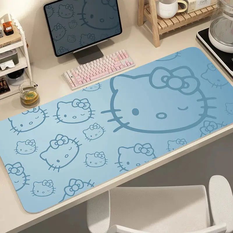 Hello Kitty Leather Mouse Pad – Extra Large Non-Slip Cartoon Desk Mat, Cute Kawaii Keyboard & Writing Pad for Girls, Student & Office Setup Decor