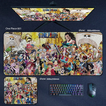 One Piece Anime Character XXL Gaming Mouse Pad – Luffy, Zoro & Crew Desk Mat