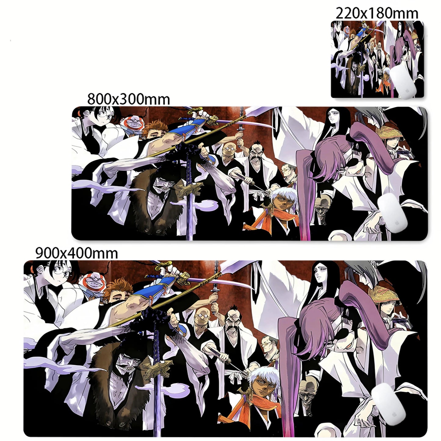Bleach XXL Gaming Desk Mat – Kurosaki Ichigo Black & White Edition