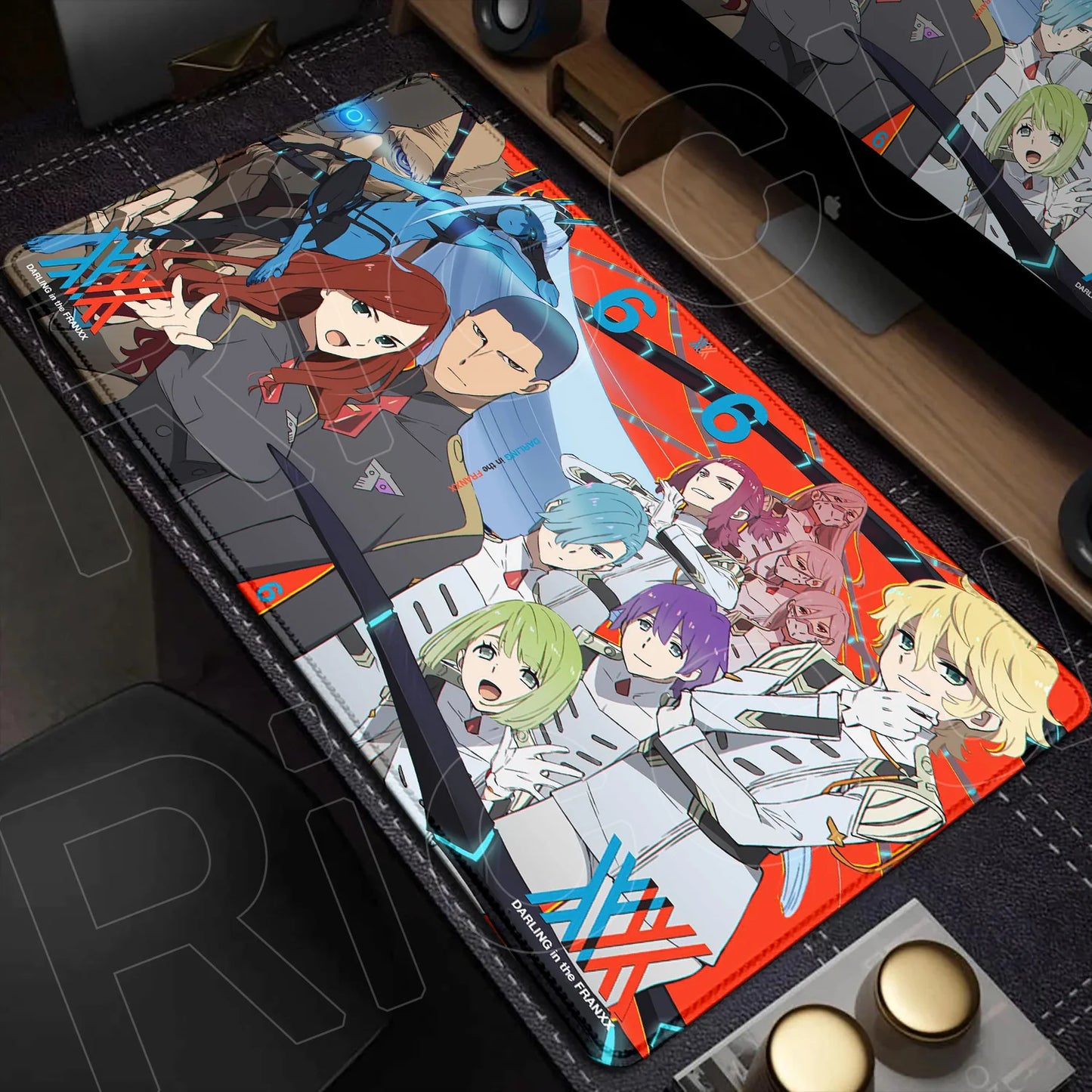 Zero Two Crimson Darling Desk Mat – Darling in the FranXX Anime Mousepad