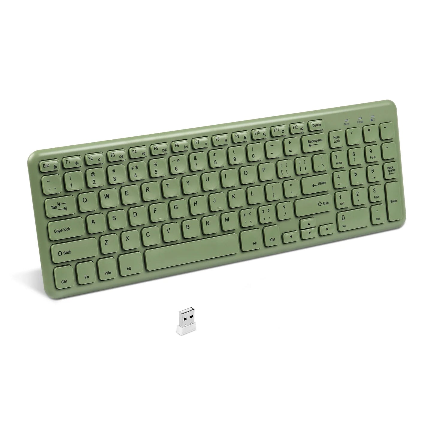 Ultra Thin Wireless Gaming Keyboard – Silent Ergonomic Keyboard for PC, Laptop & Office Use
