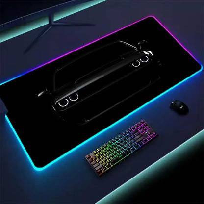RGB Car Gaming Mouse Pad – LED Desk Mat