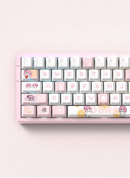 NEON SHOGUN Keycap Set – 129-Key Anime PBT Side-Glow Edition