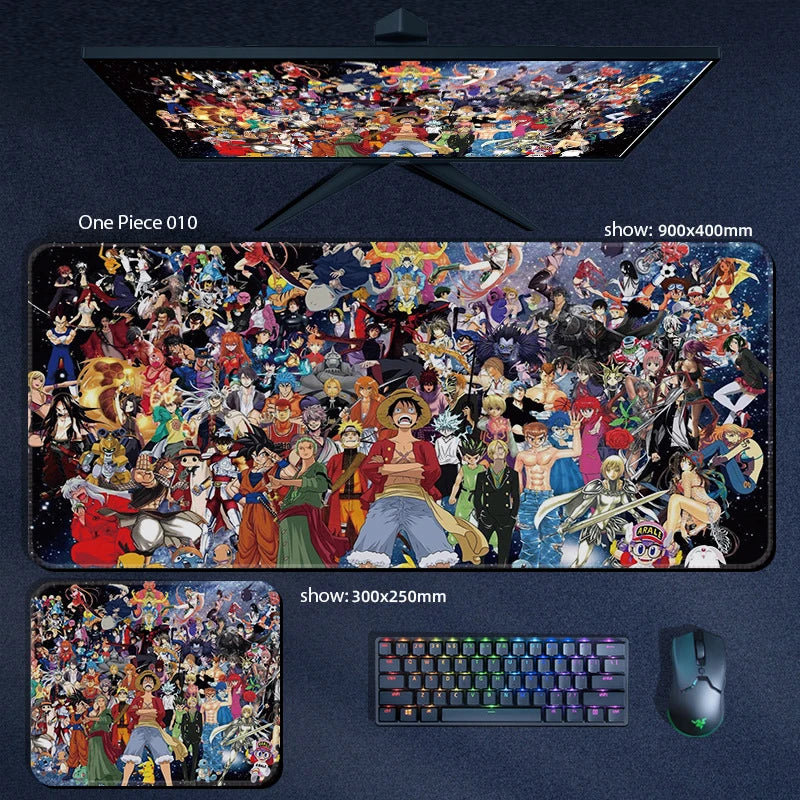 One Piece Anime Character XXL Gaming Mouse Pad – Luffy, Zoro & Crew Desk Mat