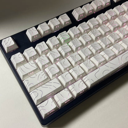 Aurora SideGlow Keycaps – Gradient RGB Shine-Through PBT