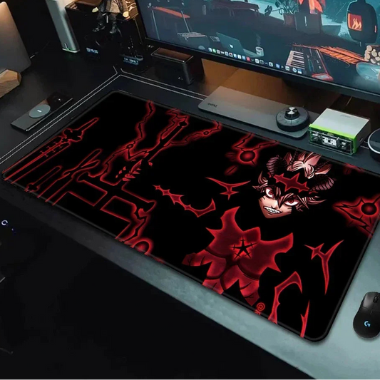 Black Clover XXL Gaming Mouse Pad (90×40cm) – HD Printed Anime Desk Mat with Non-Slip Base & Stitched Edges