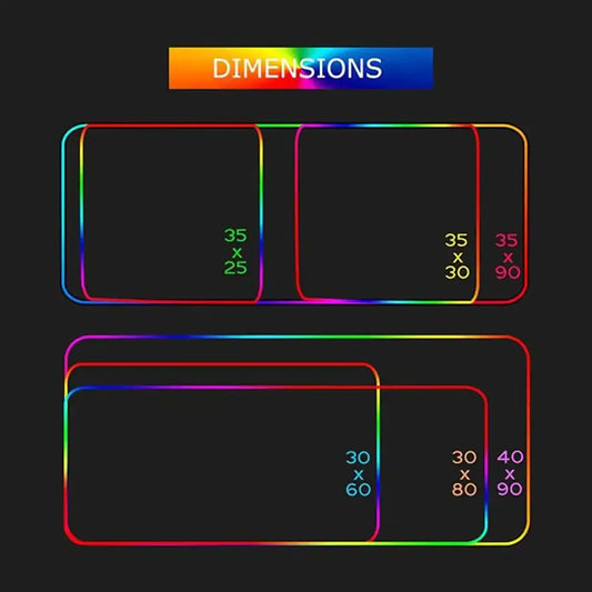 RGB Car Gaming Mouse Pad – LED Desk Mat