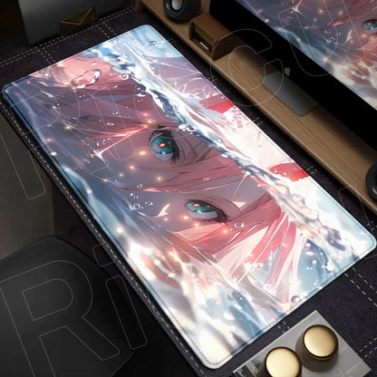Zero Two Crimson Darling Desk Mat – Darling in the FranXX Anime Mousepad