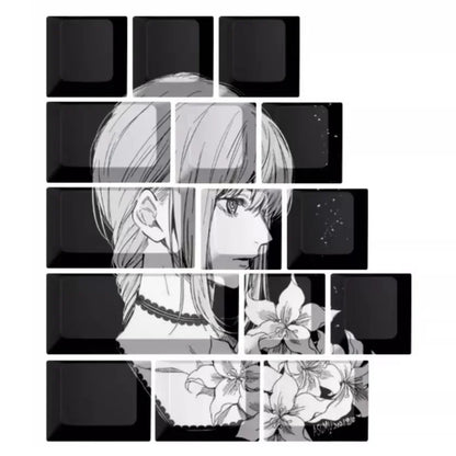 MAKIMA NOIR Keycap Set – 129-Key Anime PBT Japan Edition