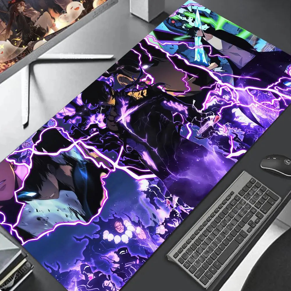 Solo Leveling XL Gaming Desk Mat – Shadow Hunter Edition | Anime Mousepad