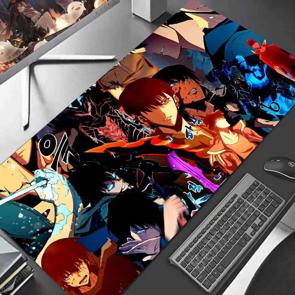 Solo Leveling XL Gaming Desk Mat – Shadow Hunter Edition | Anime Mousepad