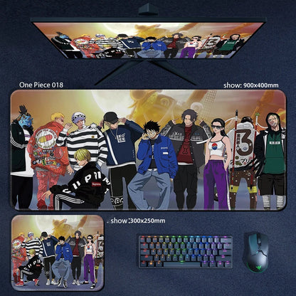 One Piece Anime Character XXL Gaming Mouse Pad – Luffy, Zoro & Crew Desk Mat