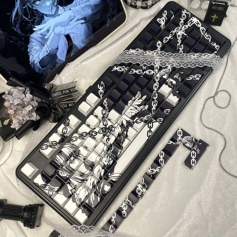 MAKIMA NOIR Keycap Set – 129-Key Anime PBT Japan Edition