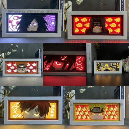 Uchiha Sasuke & Uzumaki Naruto 3D Anime LED Light Box