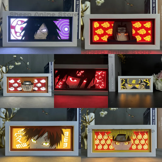 Uchiha Sasuke & Uzumaki Naruto 3D Anime LED Light Box