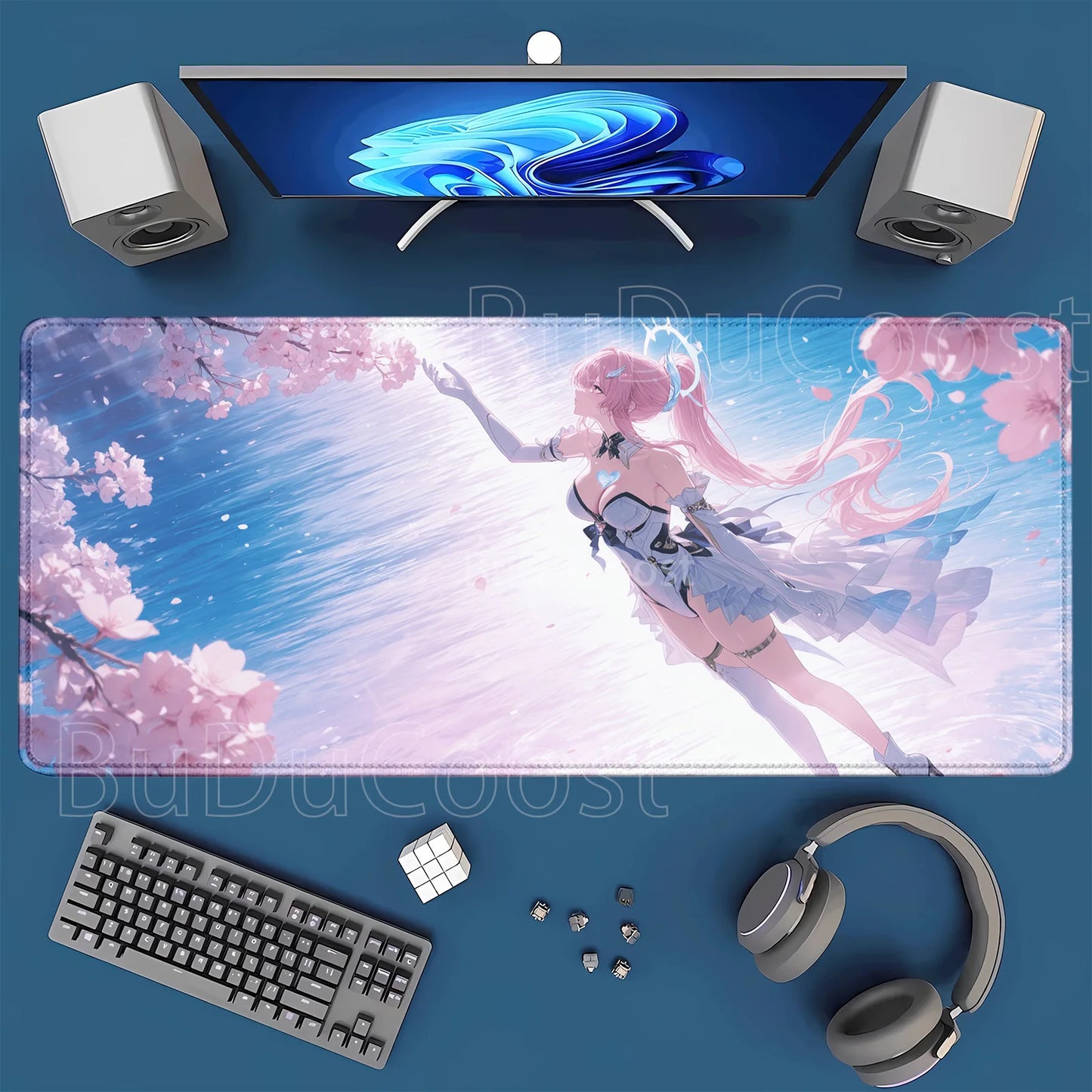 Gaming Mousepad Aemeath Wuthering  400x900mm HD Printing Desk Mat