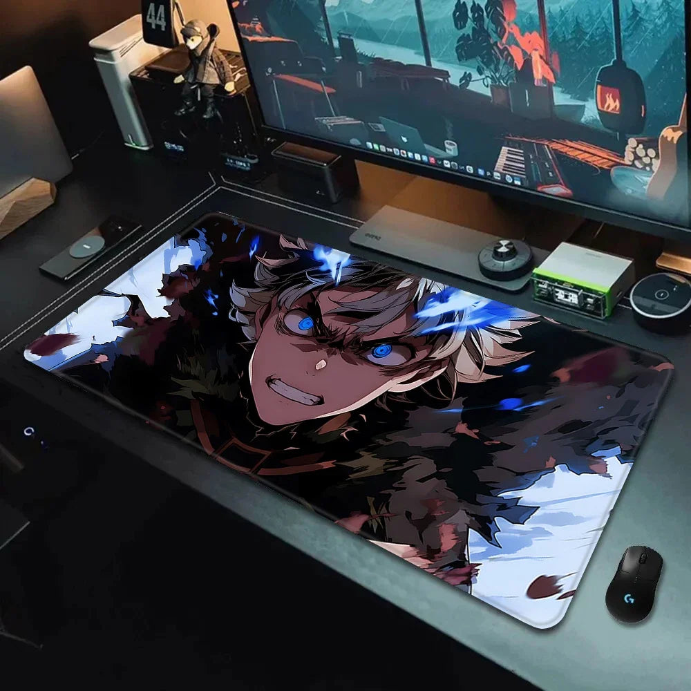 Black Clover XXL Gaming Mouse Pad (90×40cm) – HD Printed Anime Desk Mat with Non-Slip Base & Stitched Edges