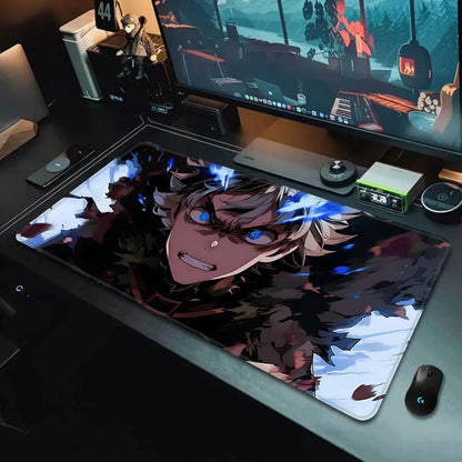 Black Clover XXL Gaming Mouse Pad (90×40cm) – HD Printed Anime Desk Mat with Non-Slip Base & Stitched Edges
