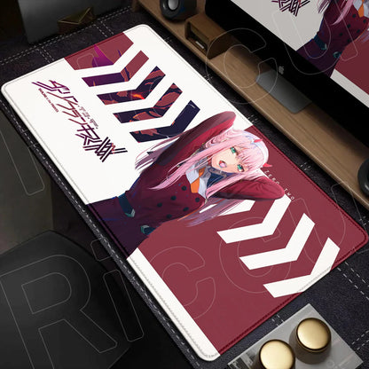 Zero Two Crimson Darling Desk Mat – Darling in the FranXX Anime Mousepad