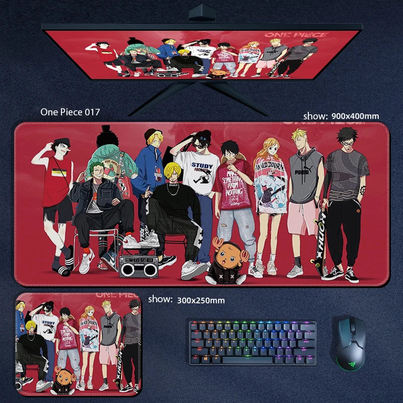 One Piece Anime Character XXL Gaming Mouse Pad – Luffy, Zoro & Crew Desk Mat