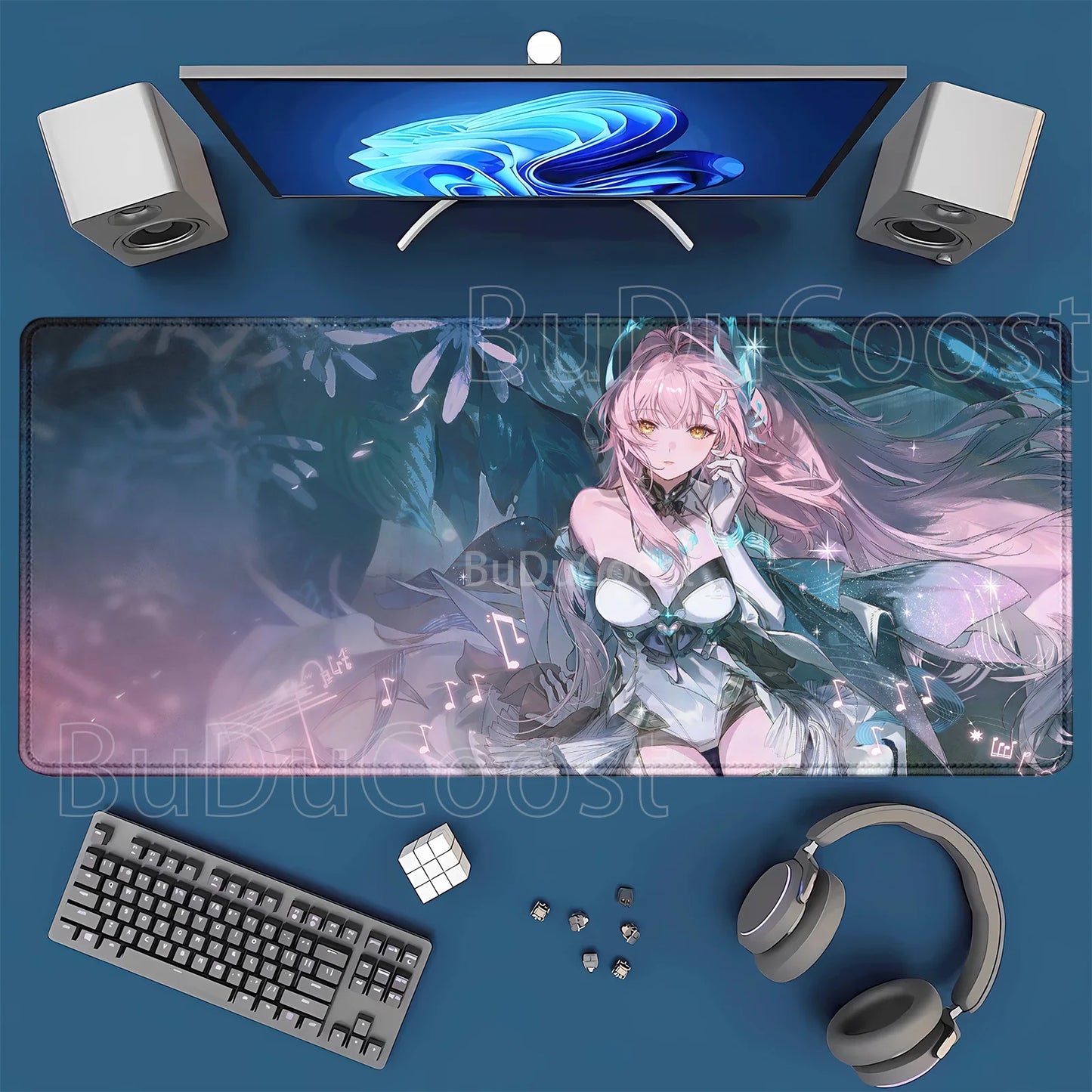 Gaming Mousepad Aemeath Wuthering  400x900mm HD Printing Desk Mat