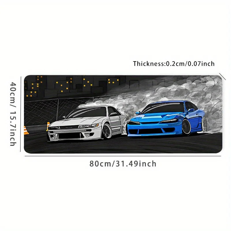 JDM Car XL Gaming Mouse Pad – Stitched Edge Desk Mat