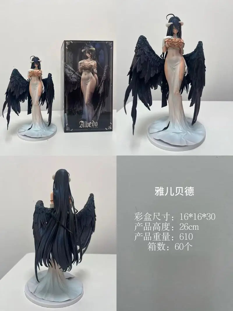 Overlord Albedo White Dress Winged GK Figure – Premium Anime Statue Collectible (Desk & Display Model)