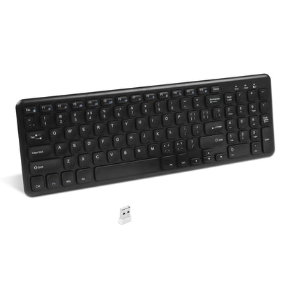 Ultra Thin Wireless Gaming Keyboard – Silent Ergonomic Keyboard for PC, Laptop & Office Use