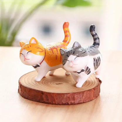 9-Piece Cute Cat Figurine Set