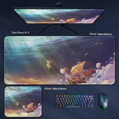One Piece Anime Character XXL Gaming Mouse Pad – Luffy, Zoro & Crew Desk Mat