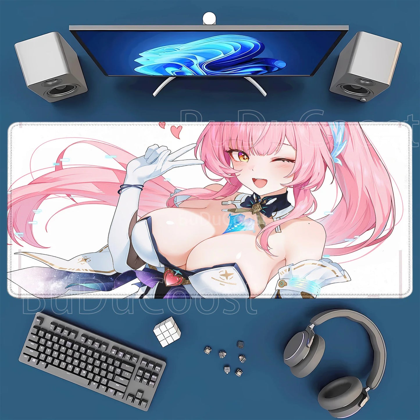 Gaming Mousepad Aemeath Wuthering  400x900mm HD Printing Desk Mat