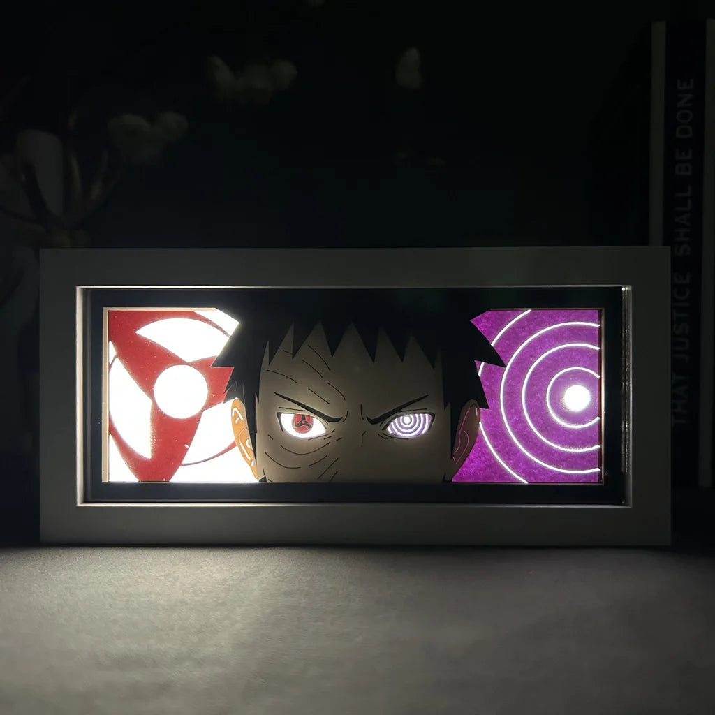 Uchiha Sasuke & Uzumaki Naruto 3D Anime LED Light Box