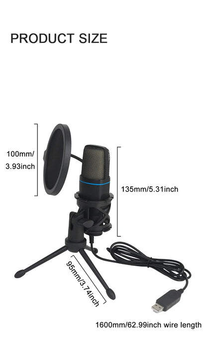 RGB USB Gaming Microphone – Streaming & Podcast Mic