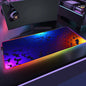 Geometric RGB XXL Gaming Mouse Pad – LED Mouse Mat 90×40cm | Large Non-Slip Desk Mat for PC, Keyboard & Gaming Setup