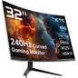 KTC 32” Curved Gaming Monitor 240Hz 1500R 1080P 1ms HDR10 FreeSync G-Sync Compatible – Ultra Smooth Esports Display