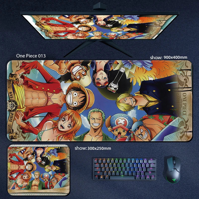 One Piece Anime Character XXL Gaming Mouse Pad – Luffy, Zoro & Crew Desk Mat