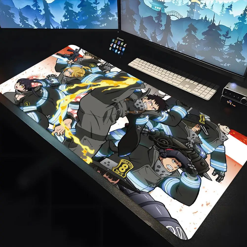 Fire Force Flame Edition XL Desk Mat – Anime Extended Gaming Mousepad