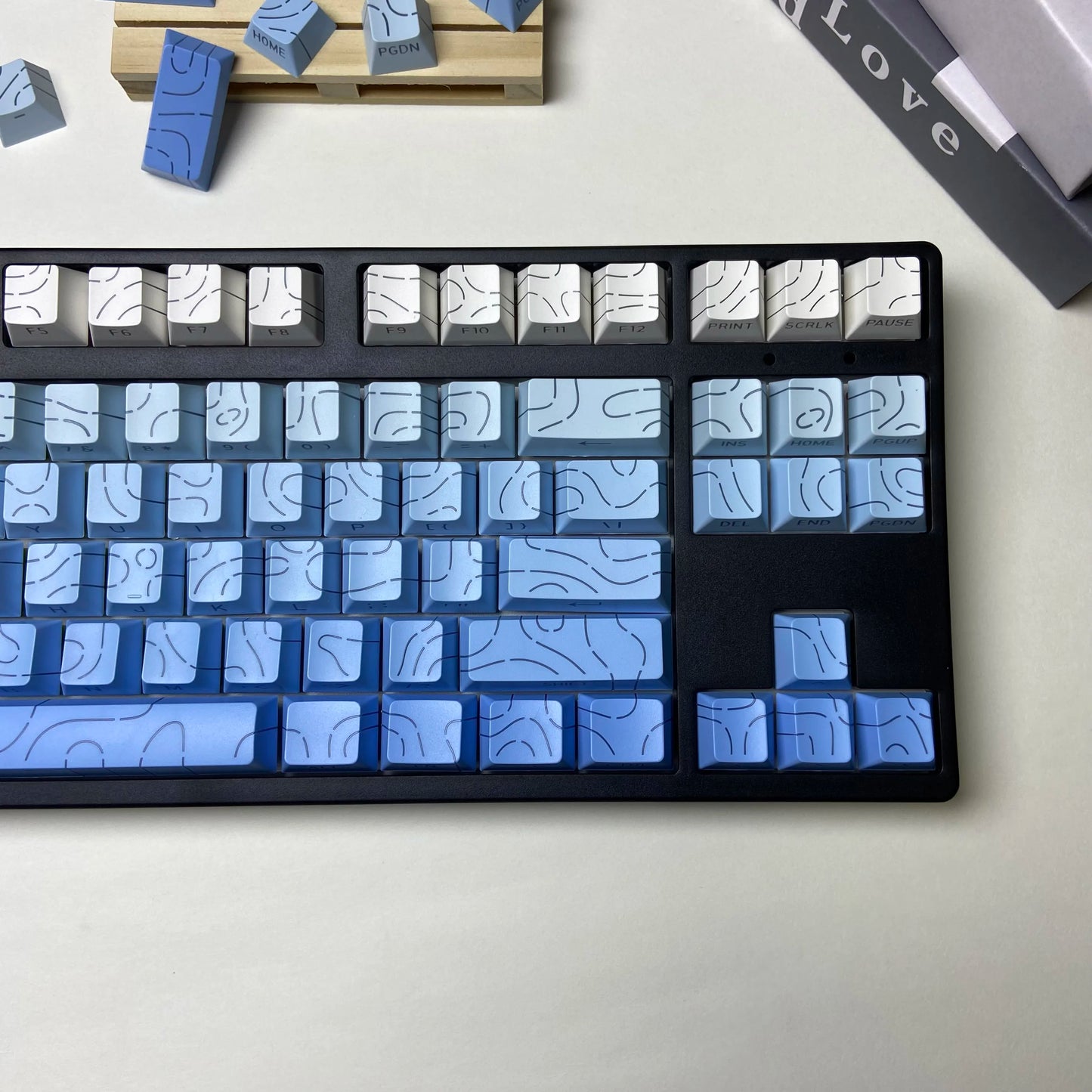 Aurora SideGlow Keycaps – Gradient RGB Shine-Through PBT