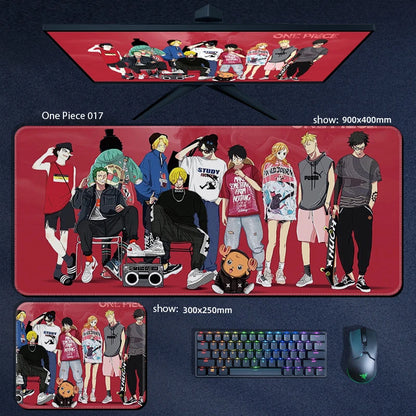 One Piece Anime Character XXL Gaming Mouse Pad – Luffy, Zoro & Crew Desk Mat
